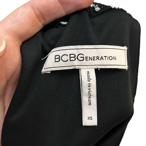 BCBGeneration Floral Maxi Dress XS Halter Neck Tiered A-line Boho Casual Crepe - Picture 9 of 10